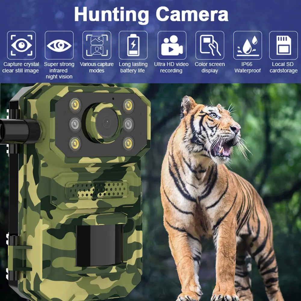 H5 32mp Night Vision Pir Motion Detection Wildlife 4g Lte Hunting Trail