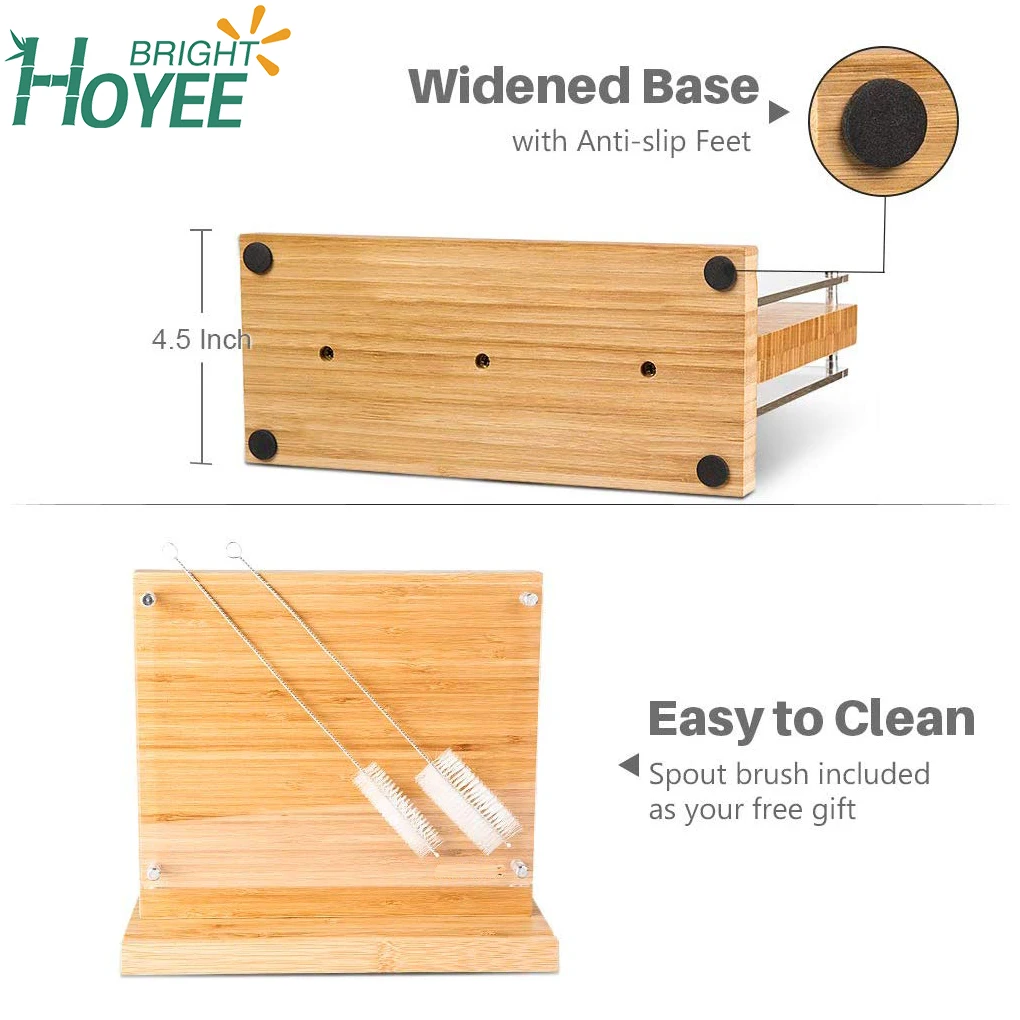 Магнитный Универсальный держатель для ножей подставка из бамбука кухонных приборов витрина с акриловым