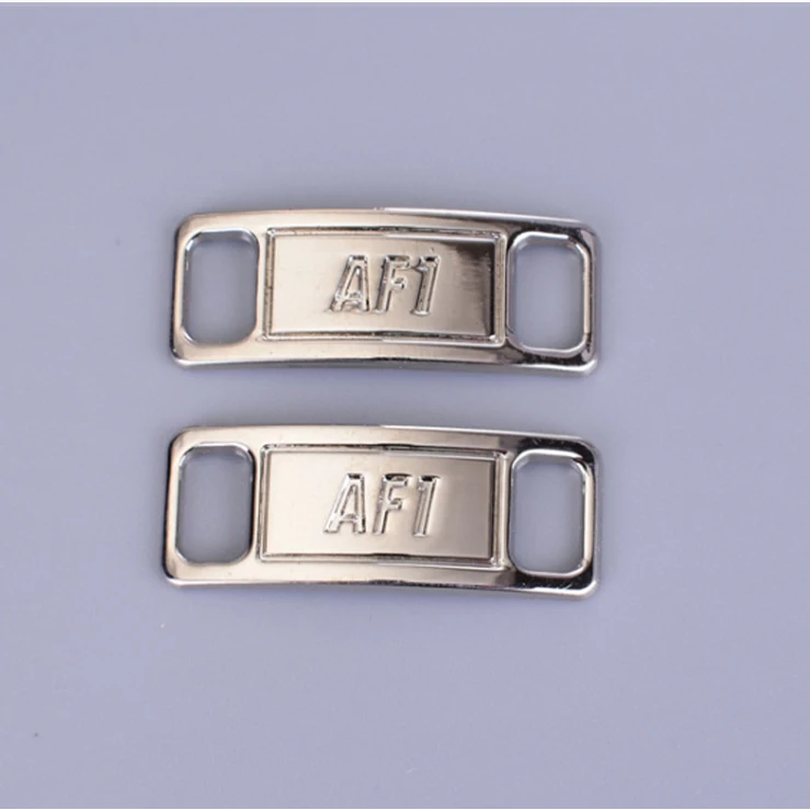 AF1 17 Paia Targhette Metalliche Per Lacci Scarpe – Accessorio Decorativo Per Scarpe Sportive E Casual, In Metallo, Facile Da Applicare, Per Adulti E Bambini