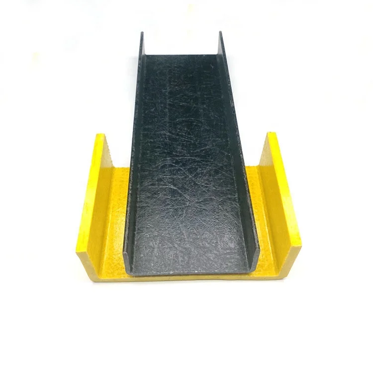 product customized size frp c shape channel pultruded fiberglass for engineering building support beams-5
