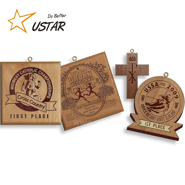 
Заводские медали Дунгуань, индивидуальный медаль, деревянный медаль для марафона с лазерной гравировкой логотипа 