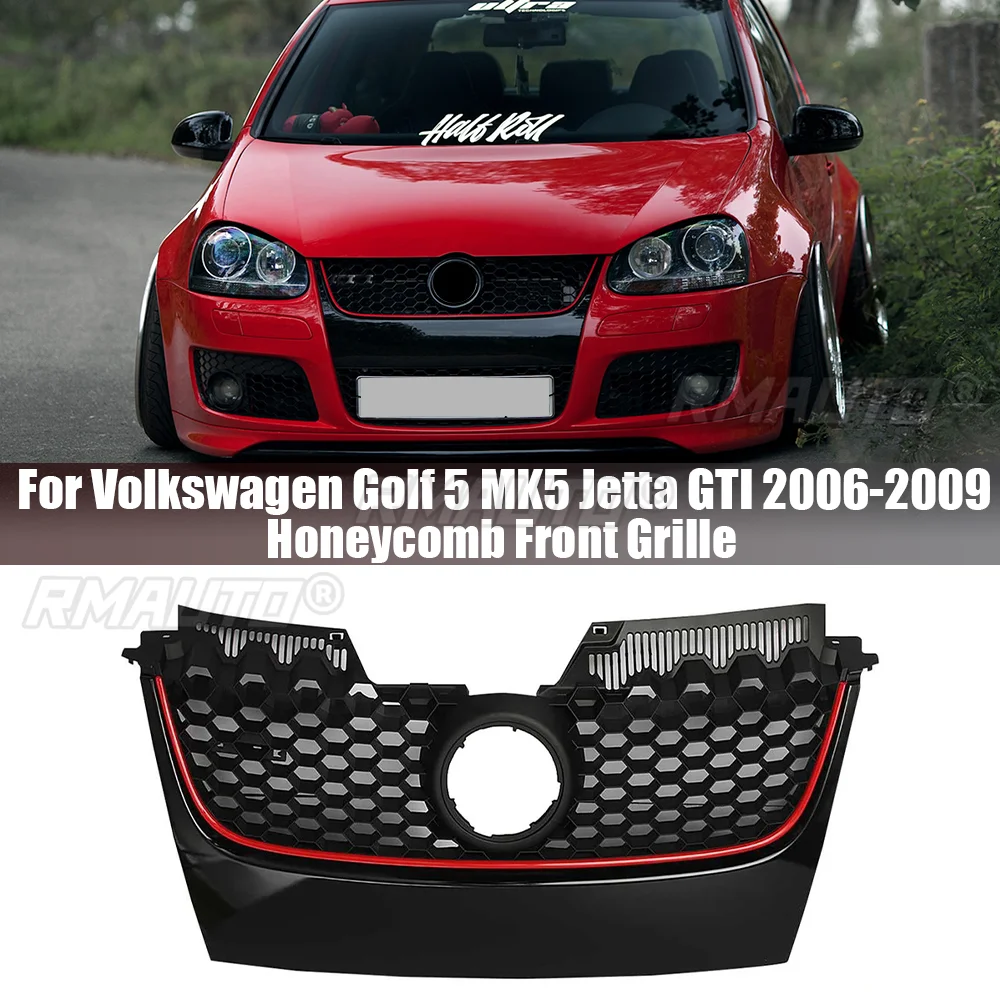 ハニカムメッシュフロントバンパーグリルアッパーセンターグリル VW 