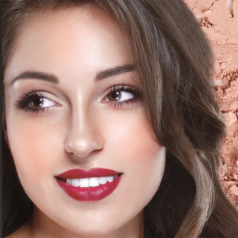 TLM Mineral Base Makeup Compact Powder Puff Face Powders Skin Full Coverage Make up Foundation and Powder Box OEM