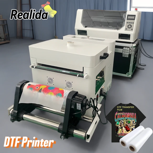 A3 A4 2 printheads PET Transfer Film Digital DTF White Ink Heat Printer Garment Prints