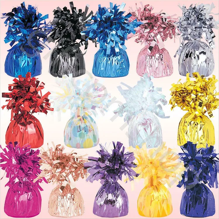 FOUNTAIN FOIL BALLOON WEIGHTS FOR HELIUM & LATEX BALLOONS CHOICE OF 12 COLOURS 