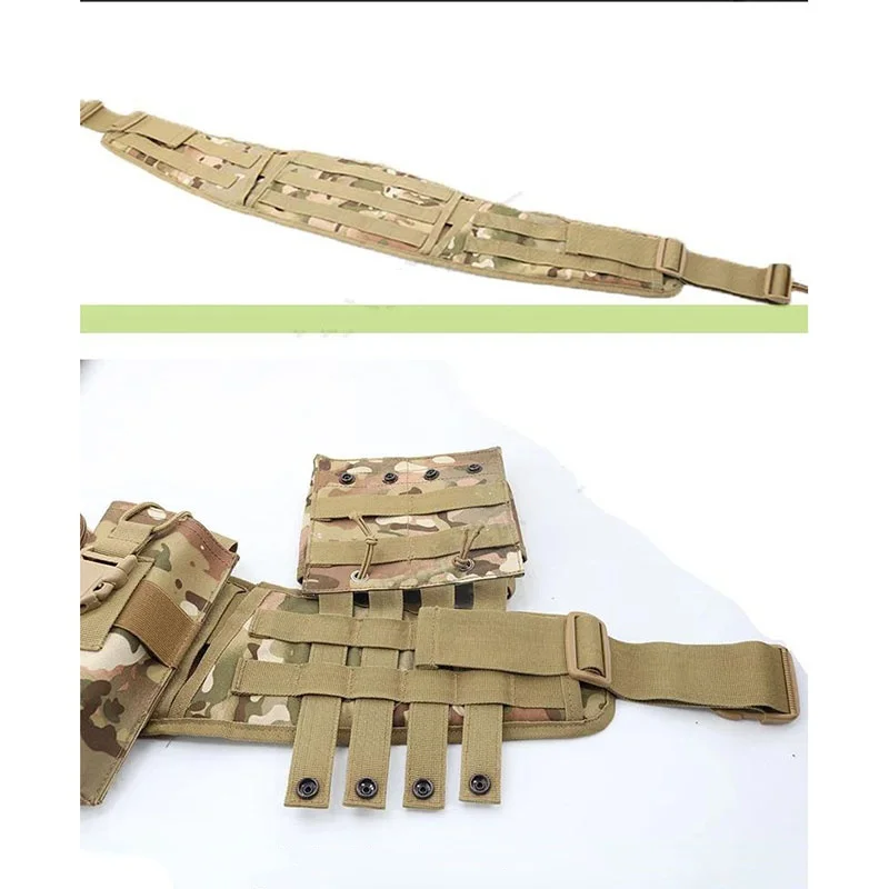Adjustable Outdoor Quick-release Buckle Outdoor Waist Wrap Camouflage Tactical Belt Set Multi-functional Belts Accessory Bag