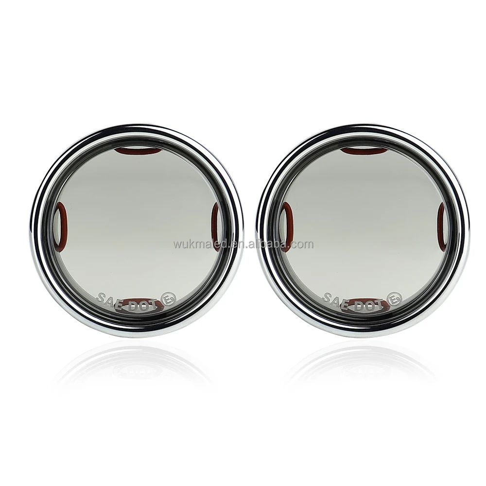 2 INCH Smoke Bullet Turn Signal Light Lens Covers Front Rear Compatible for Sportster Softail Road King Street Electra