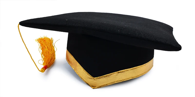 Promotion Unisex Adult Non-woven Felt Graduation Cap With 2022 Gold Tassel  Graduation Hat