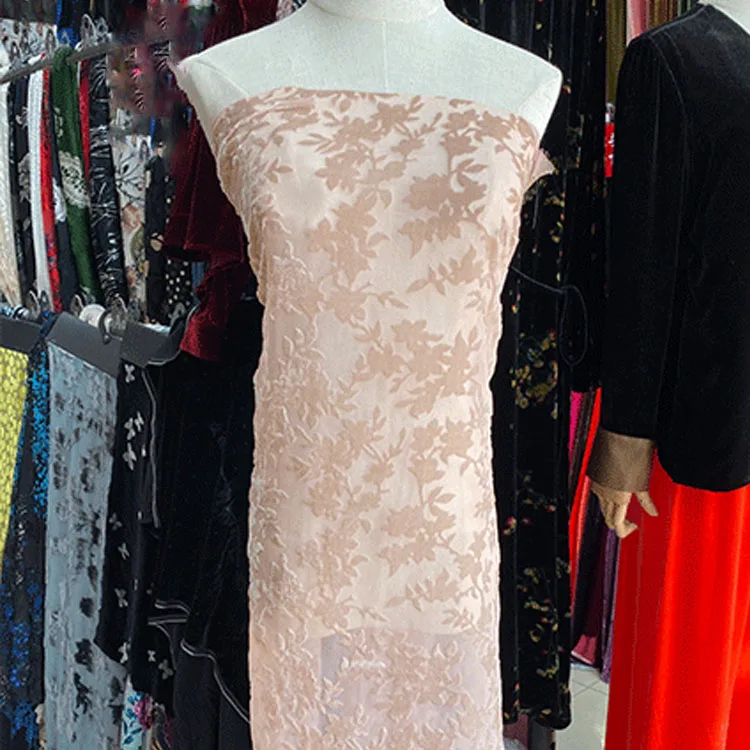 Искусственный бархатный жоржет фланелевая ткань с окантовкой сгоревшая бархатная для