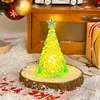 Green Christmas tree-green shell warm light
