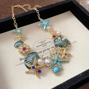 Island Style Beach Vacation Necklace Bohemian Shell Jewelry Necklace Accessories Factory Wholesale