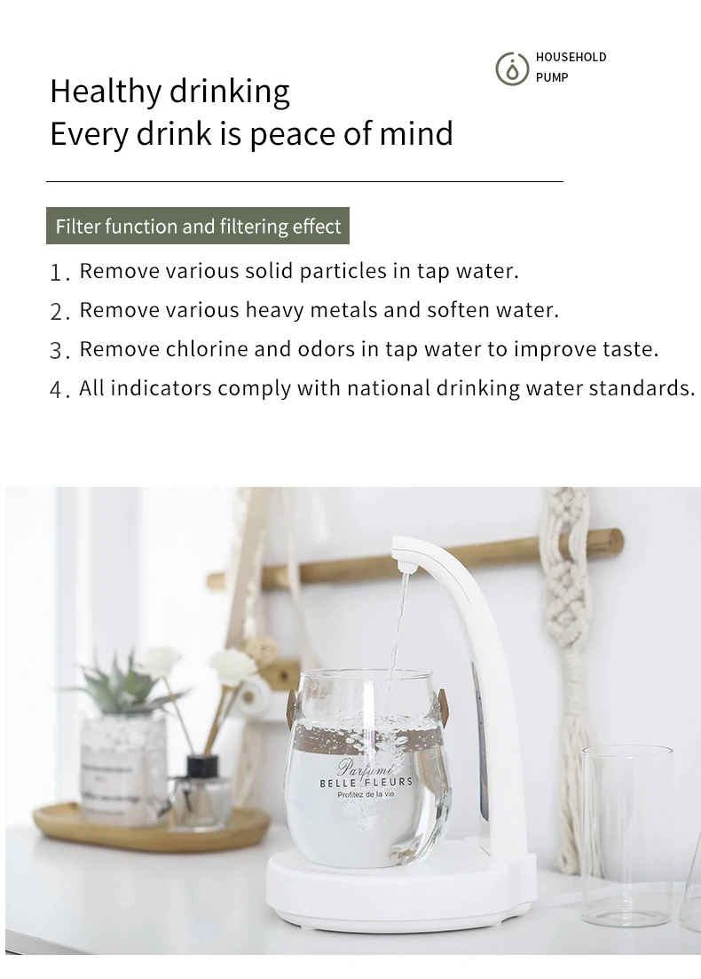 Intelligent Induction Water Pumping, Electric Pumping Water Dispenser, Automatic Water Dispenser for Pure Buckets Home Office