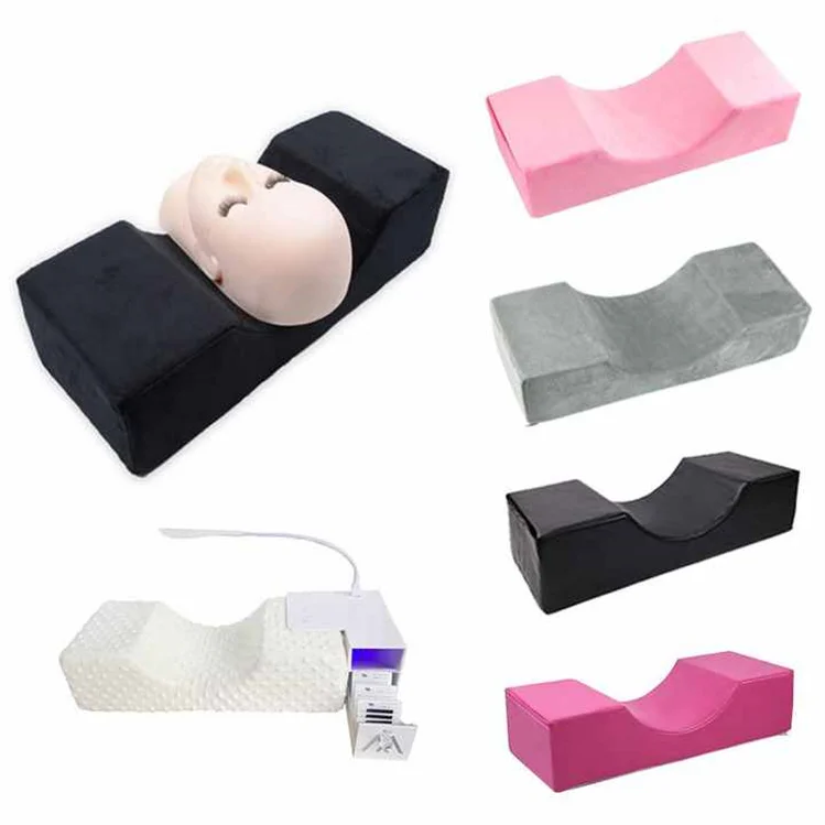 Professional Beauty Eyelash Grafting Bed Pink And White Leather Neck