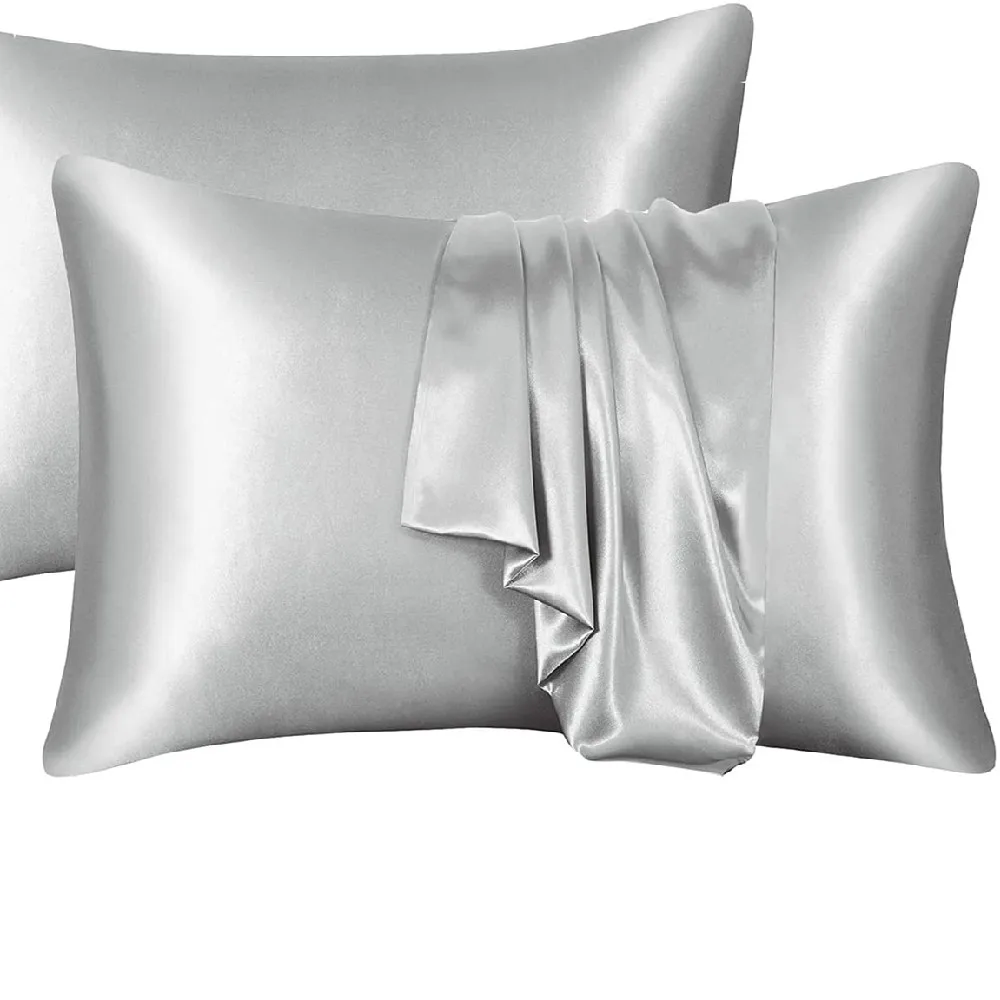 Aimaylai Factory Outlet Silk Pink Pillow Case White Black Blank Satin