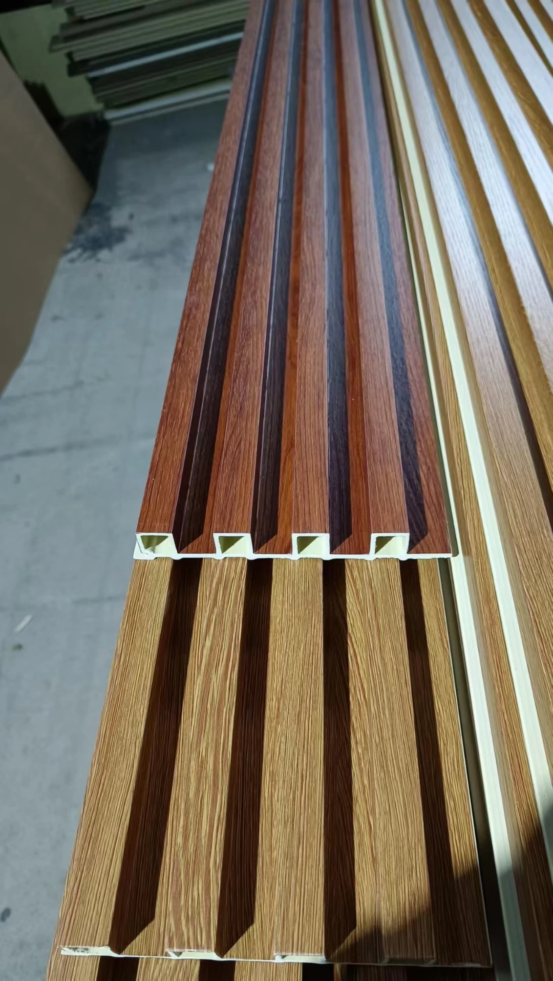 3D PVC WPC Wall Panel Boards Wooden Grain Fluted Panel for Decoration ...