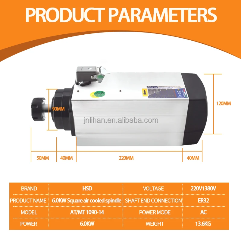 Factory Price  Italian HSD Spindle 7.5kw 18000rpm Atc Spindle 300Hz 6kw Hsd Spindle for CNC Router Machine