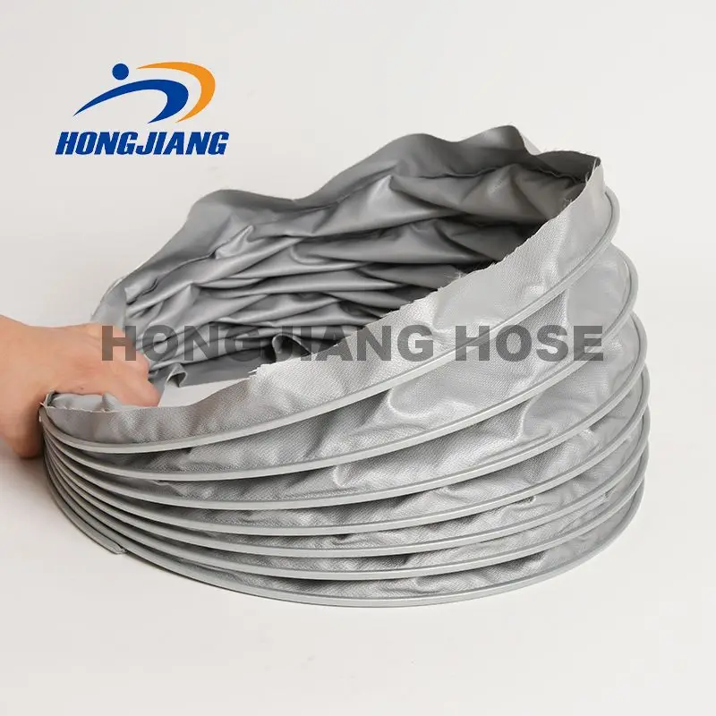 5 Inch PVC Nylon Cloth air Duct Ventilation Duct Telescopic High Temperature Resistant Range Hood Exhaust Pipe for Smoke
