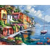 Barche e case in riva al mare