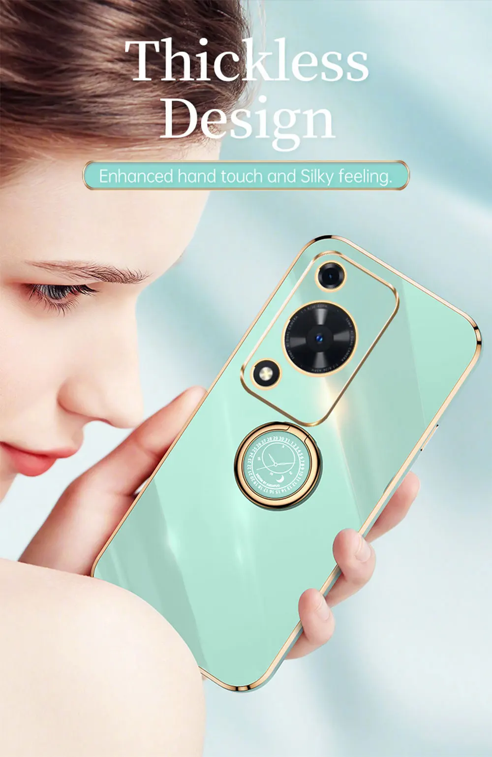 Diamond Phone Case For Huawei Enjoy 70 Rainbow Customize Precision Hole Anti Fall Electroplate Plating Painted Tpu Pc Sjk297 supplier