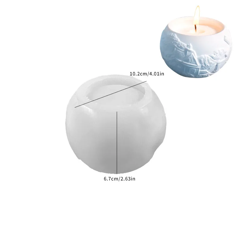 DIY Relief Lighthouse House Silicone Mold for Flowerpot Drip Glue Grinding Tool Windmill Room Storage Jar for Cement Cake Tools supplier