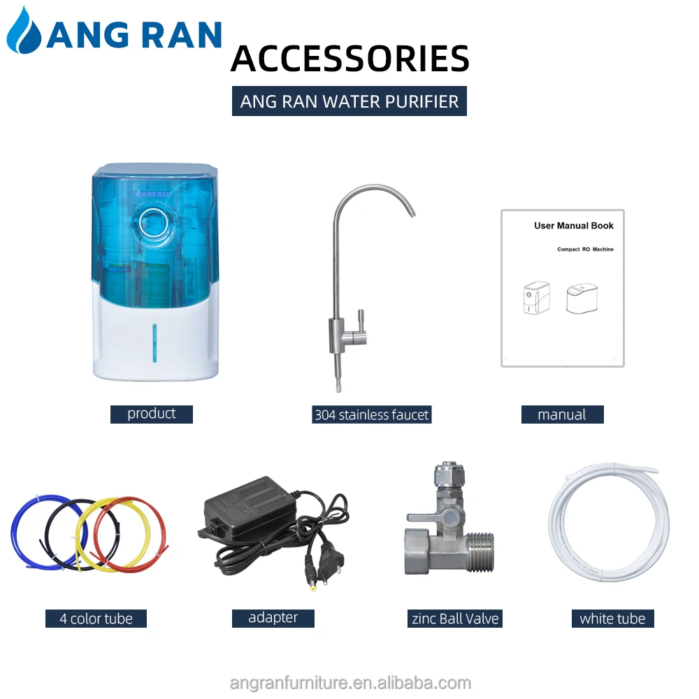 Water Purifier Machine High-flow Rate 6-stage UV Water Tank System Electric Portable Under-sink Filter RO Water Purifier Machine