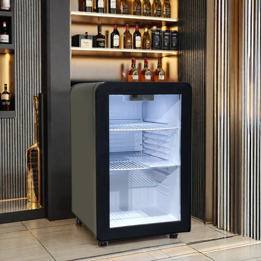 Meisda SC68A 68L LEDライト付き飲料用冷蔵庫 ホワイト/ブラック