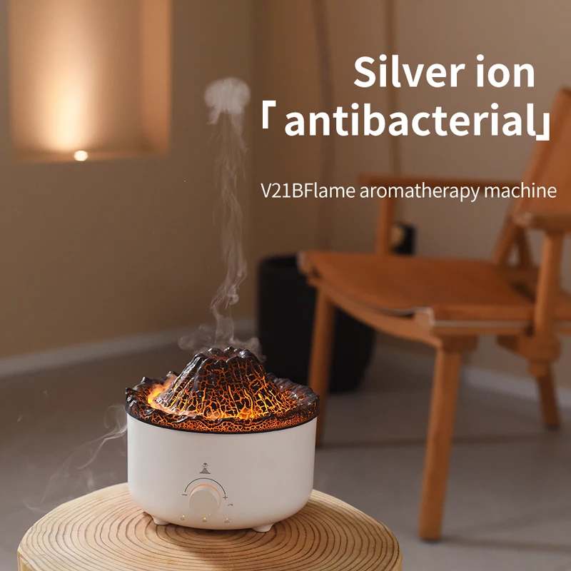 Volcanic Flame Diffuser Essential Oil 560ml Portable Air Humidifier ...