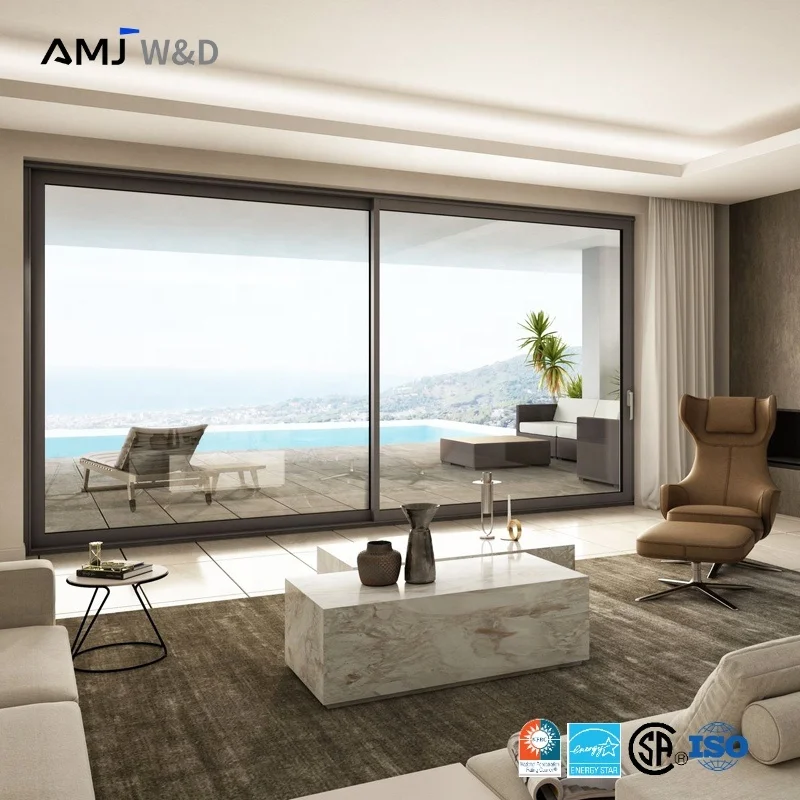 Florida Large Terrace Sliding Glass Doors Exterior Double Glazed Waterproof Windproof Sliding System