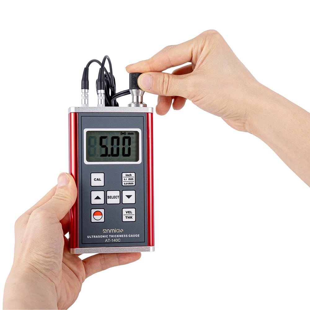 Measure Thickness Machine Ultrasonic Thickness Meter AT-140C for Measure Thickness of Steel, Cast ...
