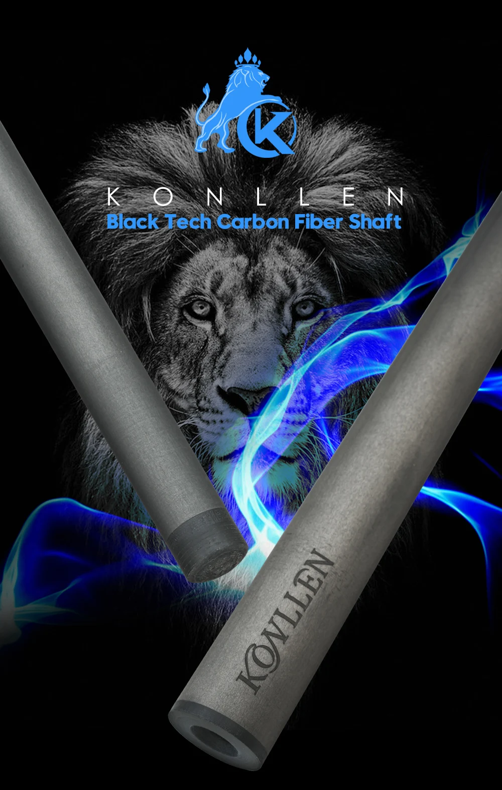 KONLLEN Carbon Fiber Pool Cue Shafts - Precision & Durability