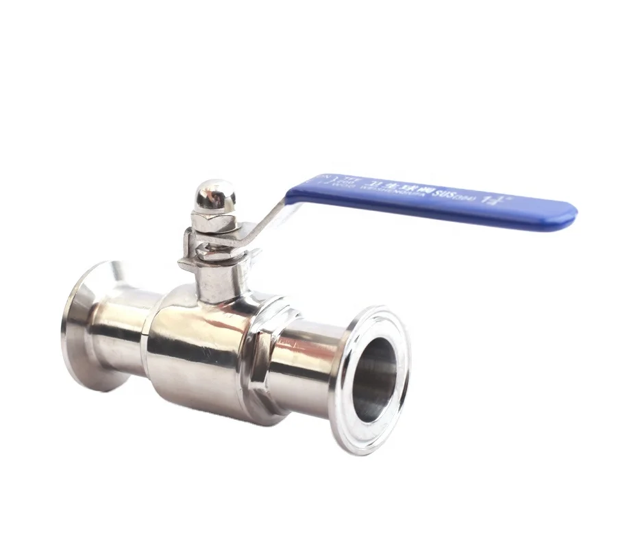 Factory Supply Stainless Steel Sanitary 2 way Straight Tri Clamp Ball Valve