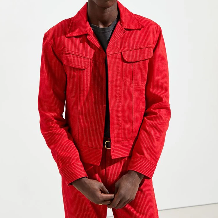 Source Chaqueta roja manga larga hombre, conjunto de chaqueta de talla grande, con logotipo personalizado, último diseño on m.alibaba.com