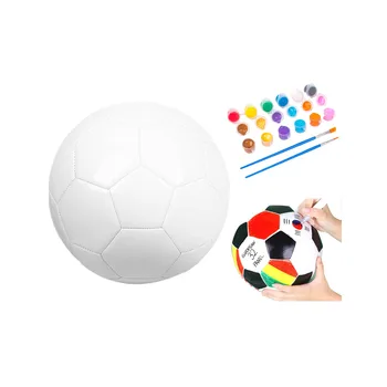 White DIY Paintable Soccer Ball Blank Football for Colouring with paint Educational painting soccer ball