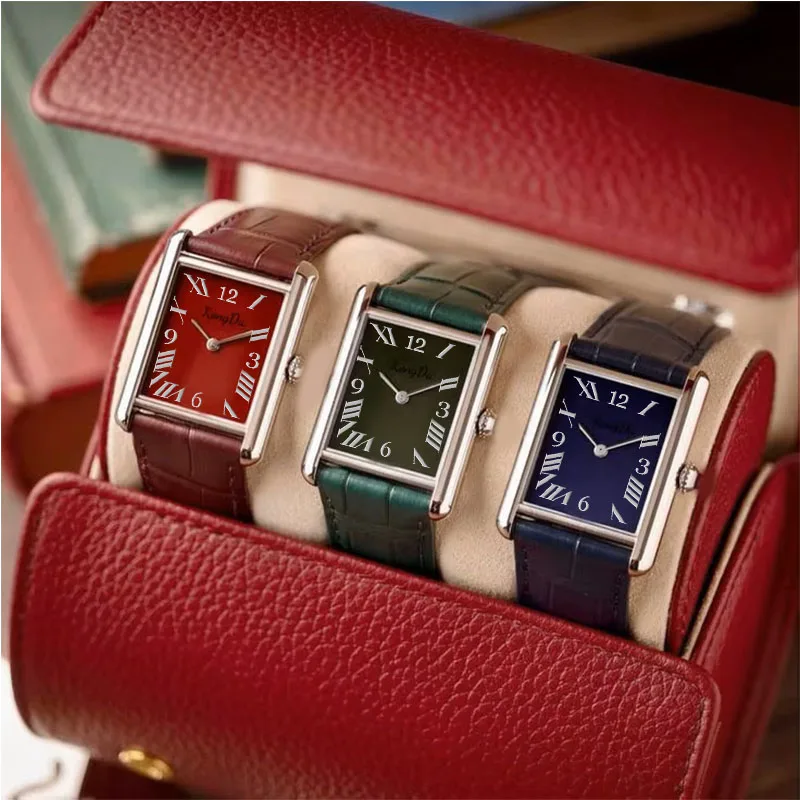 Custom Classic Series High Quality Luxury Leather Band Quartz Watch for Men Square Dial 31mm Business & Fashion Factory Price