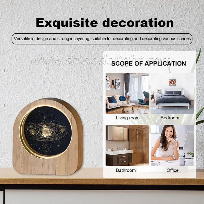 Creative Luminous 3d Led Night Light Crystal Ball Milky Way Light Bedroom Bedside Lamp Table Laser Decoration Night Light Gift