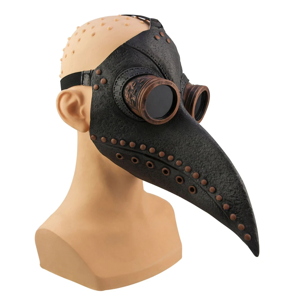 Máscara de Pássaro Médico da Peste Medieval Steampunk em Látex para  Adultos, Acessórios de Cosplay para Eventos de Halloween, image size:1000x1000