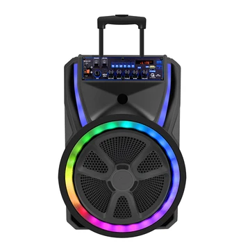 Cheap Factory Price Trolley Outdoor Speaker 12 Inch Subwoofer Super Bass Portable Speaker