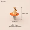 Pointed Orange Mushroom Charm