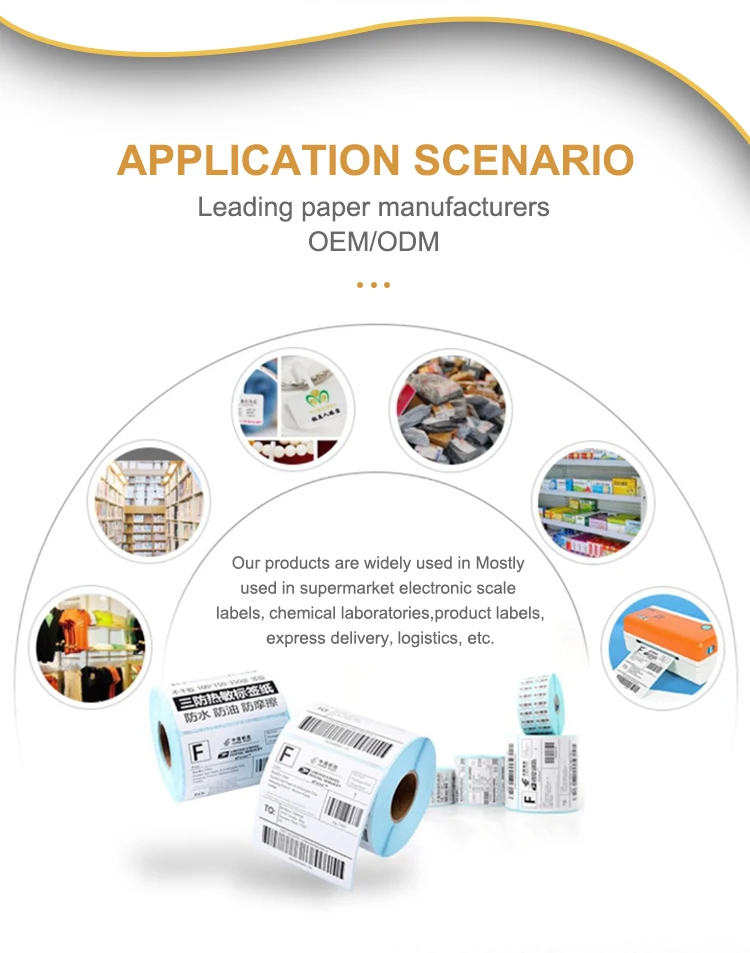 Thermal Label Roll Customized 4*6 Thermal Paper Self-adhesive Label for Logistics Transportation Label details