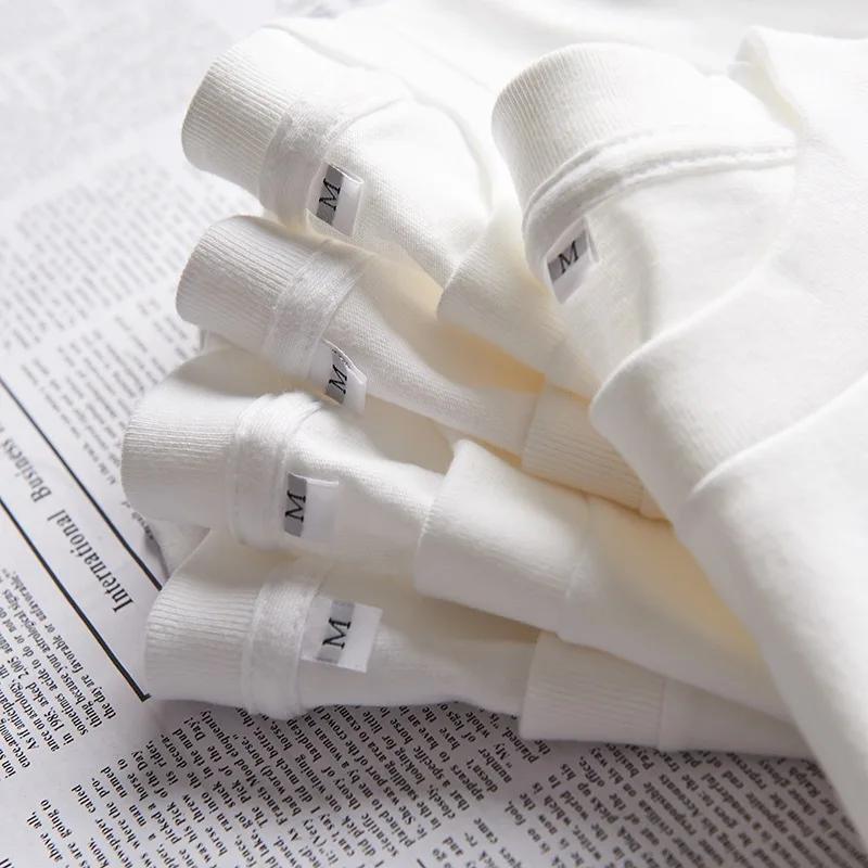 Hoge kwaliteit unisex 230G zware katoenen korte mouwen effen T-shirts voor heren Blank goedkope groothandel T-shirts879_voghion.com