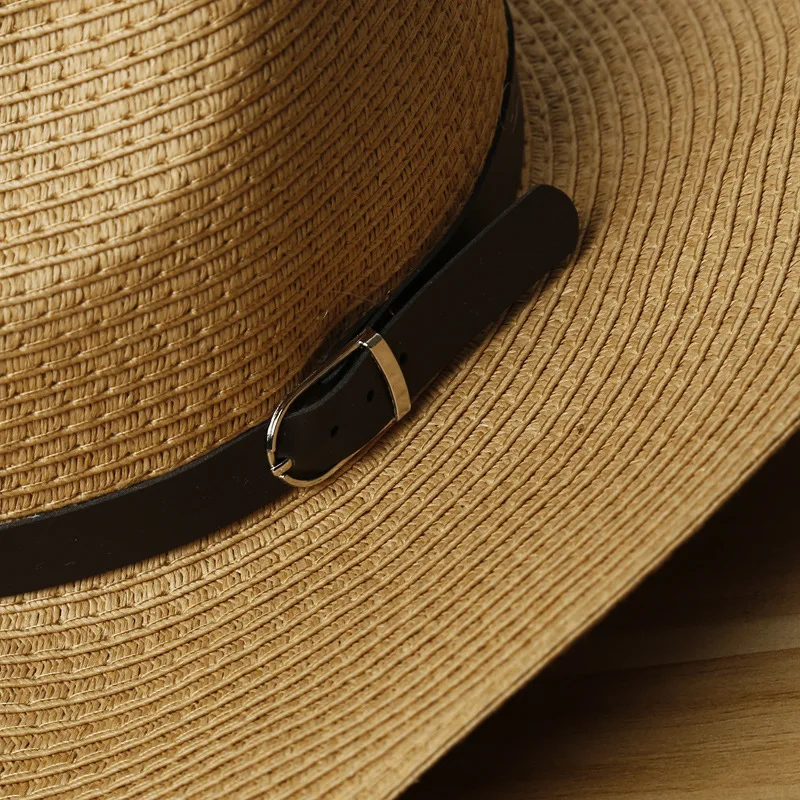 Bulk custom logo western folding men natural paper straw cowboy hats