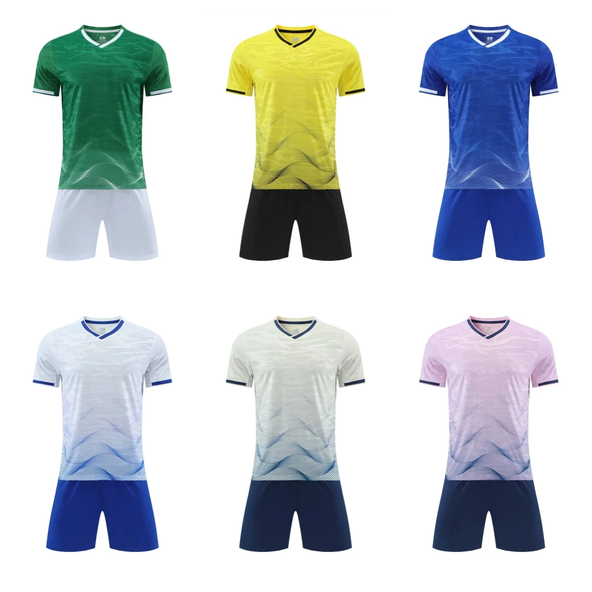 2026 Mens Green  Quick Dry Football  School Team Wear Custom Logo Number Polyester Sport Soccer Training Jerseys Sets Men