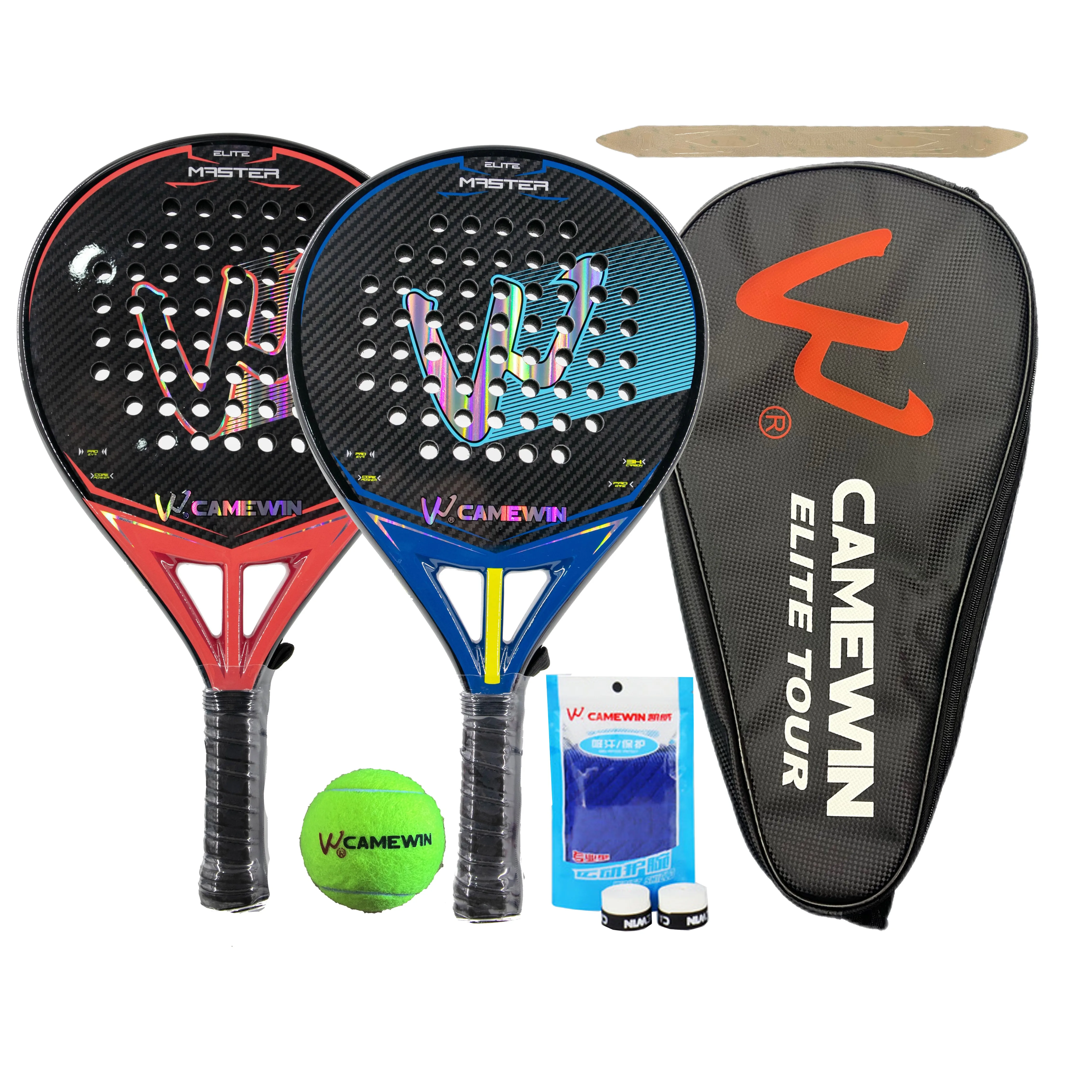 MEWAVE CAMEWIN© - Raquette de Padel - 18k - Jaune - Avec housse de  rangement 