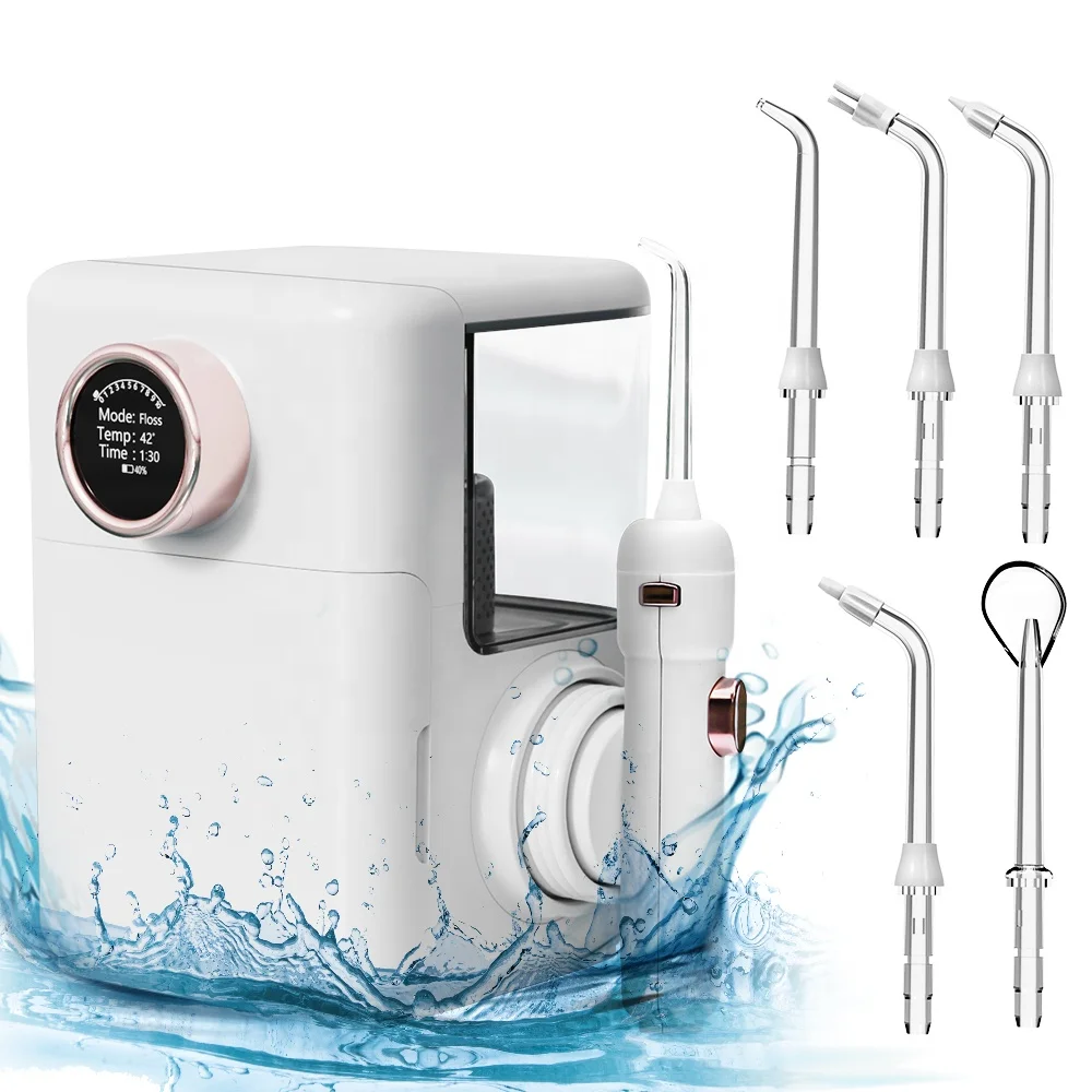 Высокое качество Большой ЖК-дисплей экран для всей семьи countertop ирригатор с защитой от ультрафиолета, перезаряжаемые электрический ирригатор для полости рта