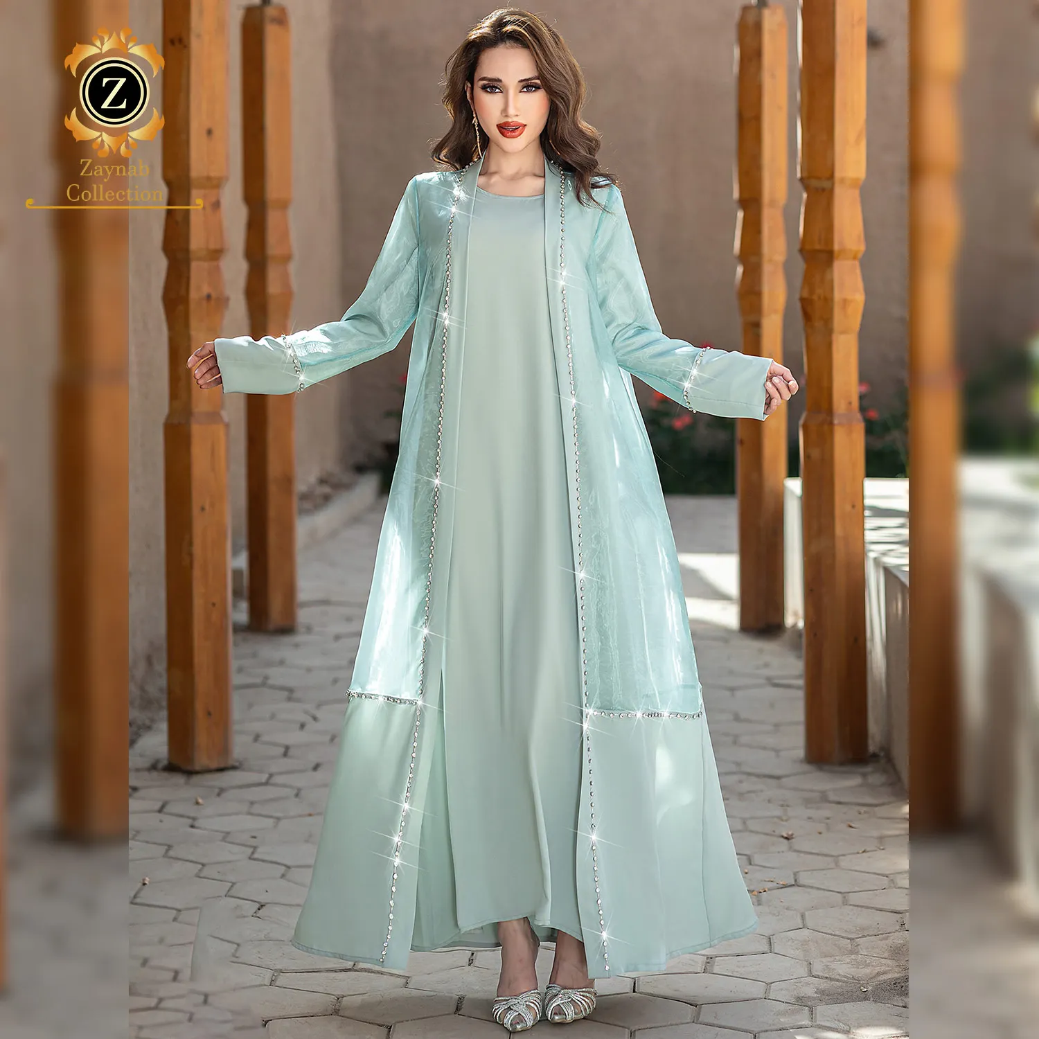 arabic dress design ladies Abaya Abaya Modern Dress Female Shop Elegant Arabian Dresses Online – Abayaya 25/10 Orange Caftan Pandora White Bubble Sleeve Size:S (Waist 58-94 cm)