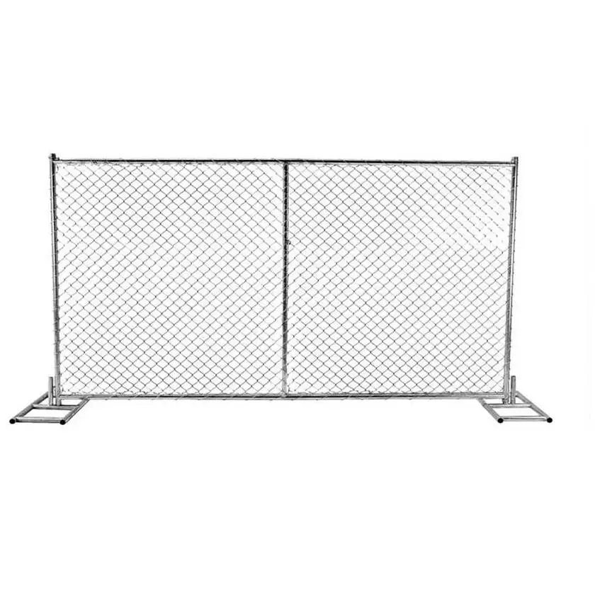Sustainable Easily Assembled Portable American Standard Chain Link Temporary Fence with Cross Tube