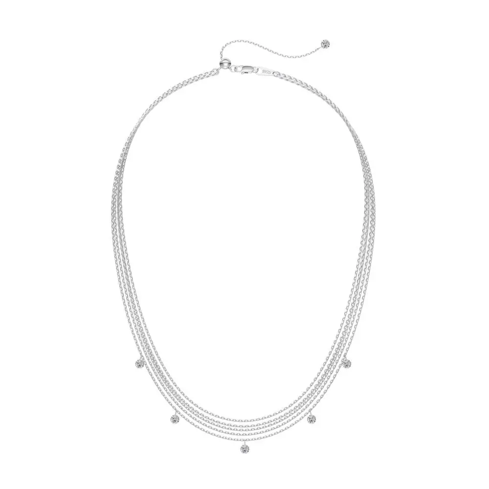 KAKODIY Multi Chain Round Zircon Pendant Charm 925 Sterling Silver Fine Jewelry Luxury Gold Plated Necklace detail 2