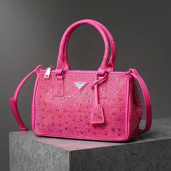 Diamond Inlaid Handheld Women's Bag 2024 Large Capacity European and American Fashion Popular Tote Bag Star Same Style Guangzhou