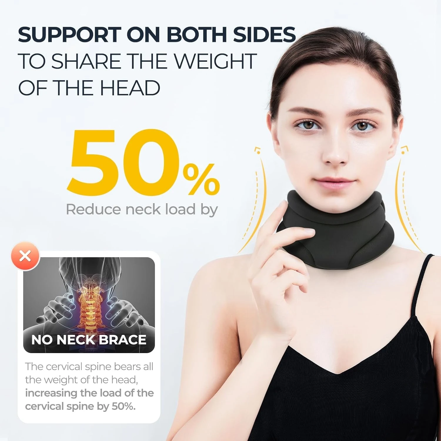 Soft Foam Neck Support Brace for Sleeping and Pressure Relief