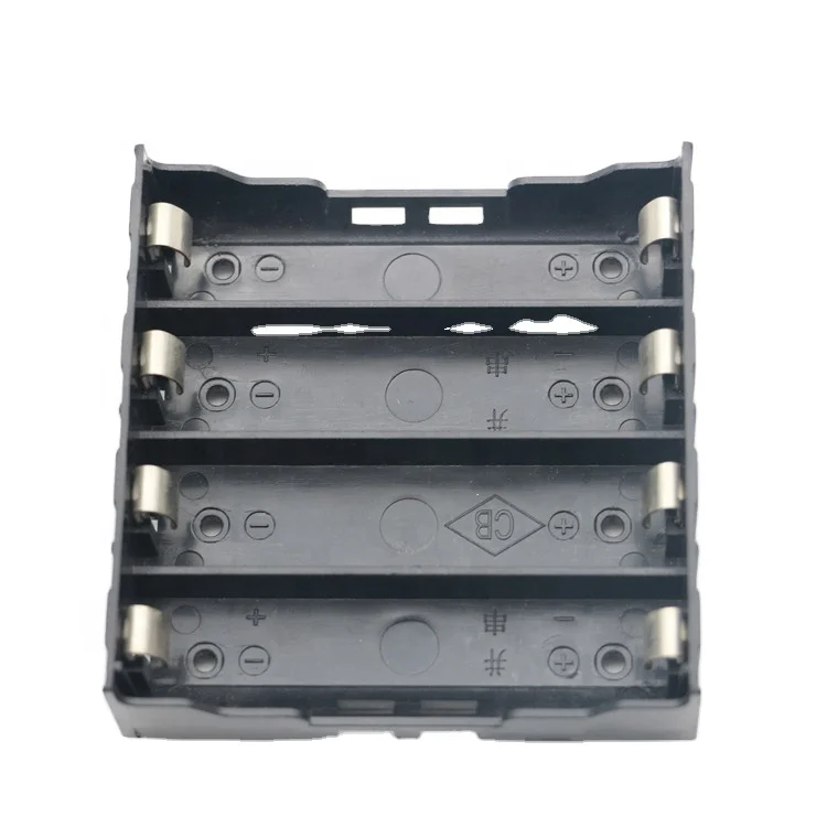 4 Cell Li-ion 3.7V 18650 Battery Cell Plastic Holder Case Plastic Lipo Battery Holder with PC Pin